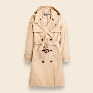 J. Crew New Icon Trench Coat, Vintage Khaki, Size 4